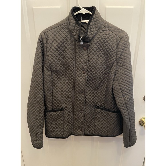 Cambridge Dry Goods Quilted Full Zip Jacket Olive Green Outdoor Forest Classic‎ - Picture 2 of 6